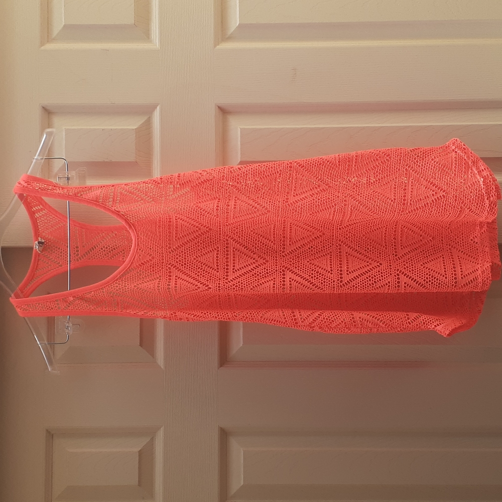 Neon orange swimsuit cover